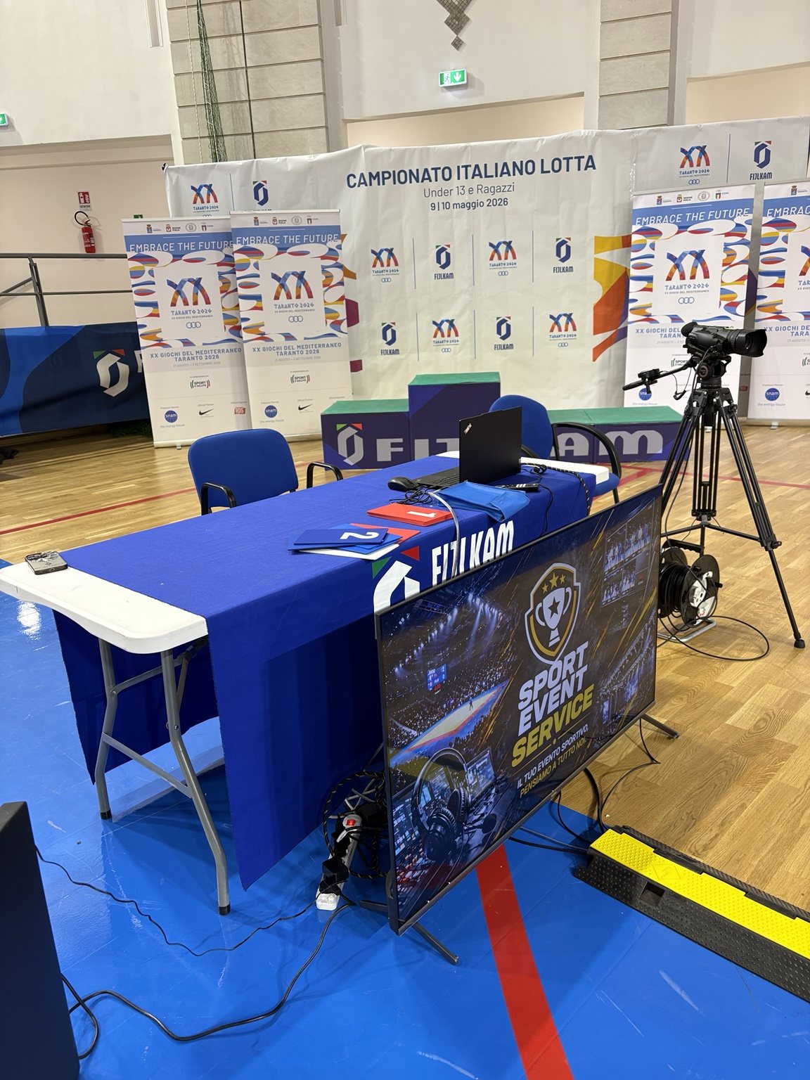 Postazione tecnica campionato italiano lotta