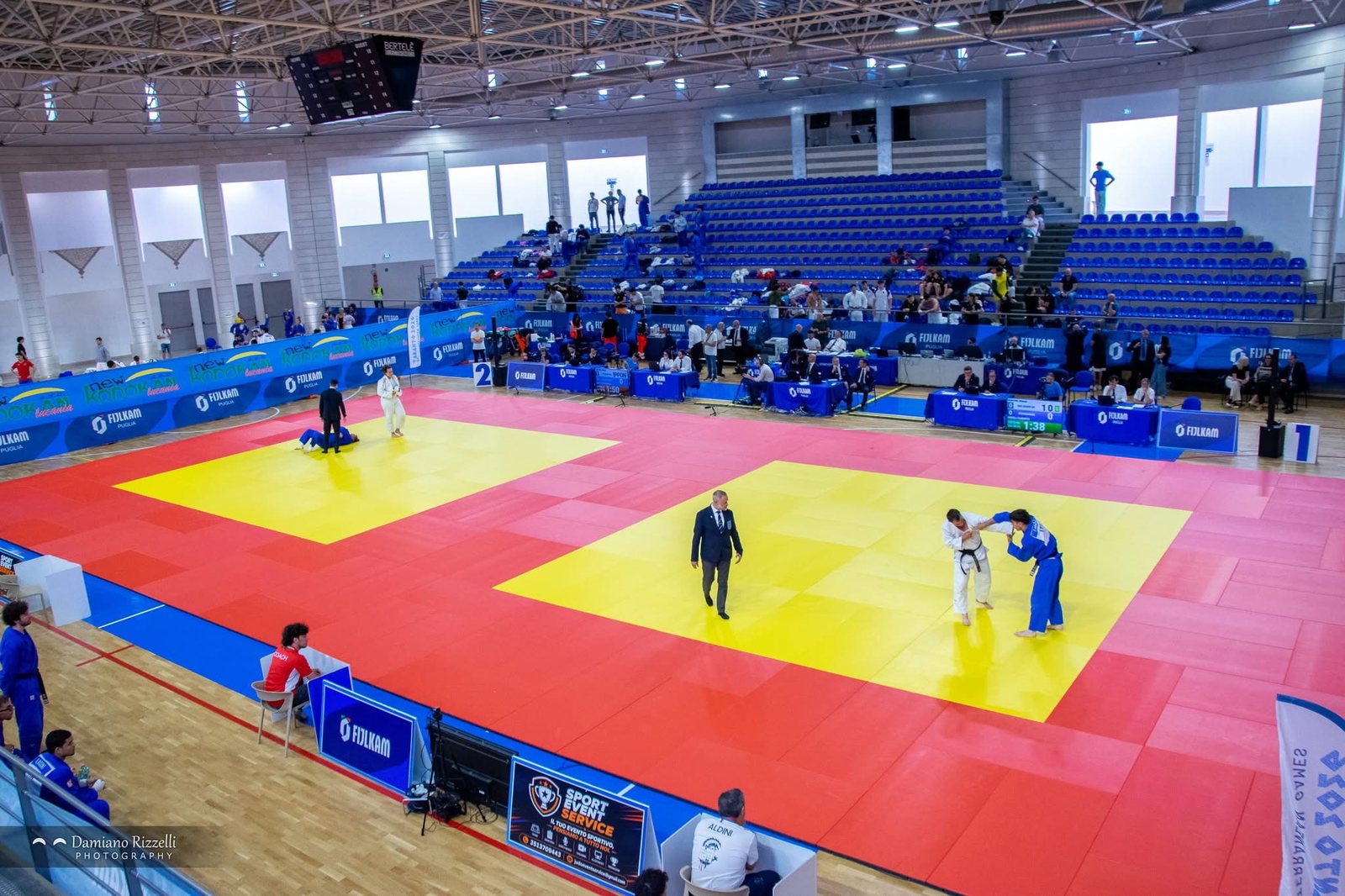Area gara judo con supporto Sport Event Service